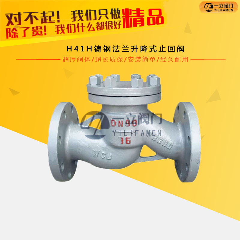 H41H铸钢法兰升降式止回阀